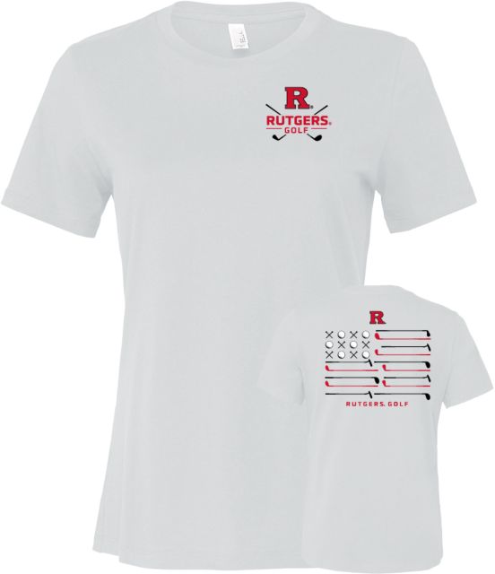 Rutgers Bella + Canvas Womens Relaxed Cotton T Shirt Rutgers - Golf Hit the Pin - ONLINE ONLY,