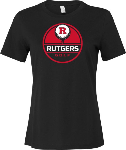 Rutgers Bella + Canvas Womens Relaxed Cotton T Shirt Rutgers - Golf Tee Up - ONLINE ONLY,