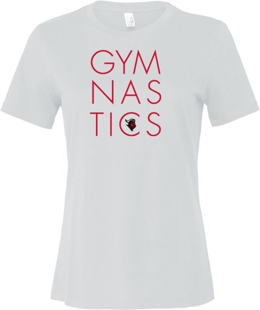 Rutgers Bella + Canvas Womens Relaxed Cotton T Shirt Rutgers - Gymnastics All Caps - ONLINE ONLY,