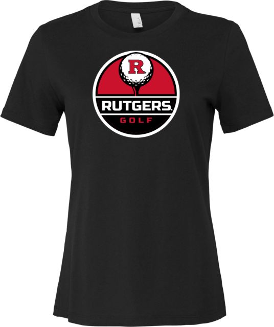 Rutgers Bella + Canvas Womens Relaxed Cotton T Shirt Rutgers - Golf Tee Up - ONLINE ONLY,