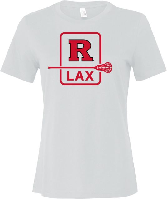 Rutgers Bella + Canvas Womens Relaxed Cotton T Shirt Rutgers - LAX Box - ONLINE ONLY,