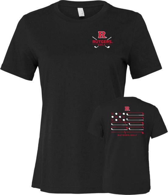 Rutgers Bella + Canvas Womens Relaxed Cotton T Shirt Rutgers - Golf Hit the Pin - ONLINE ONLY,