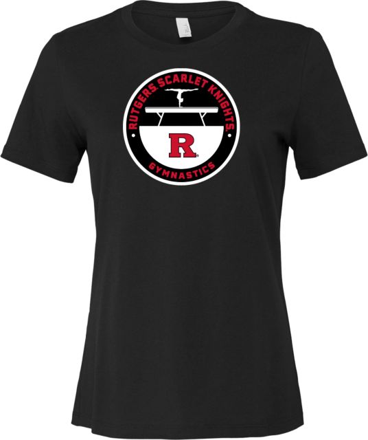 Rutgers Bella + Canvas Womens Relaxed Cotton T Shirt Rutgers - Gymnastics Balance Beam - ONLINE ONLY,