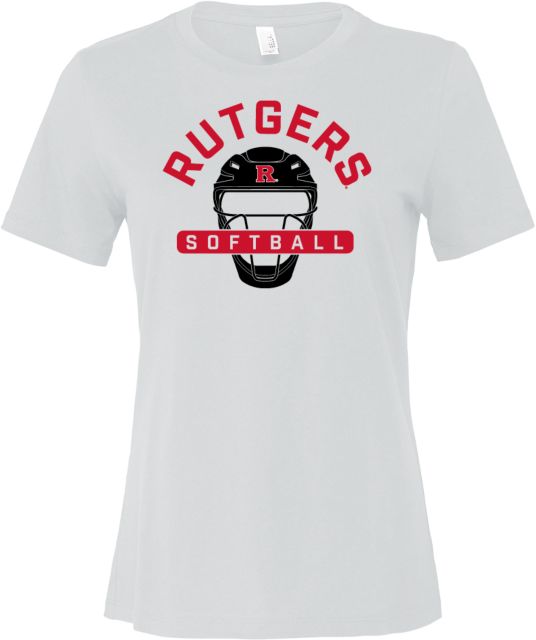 Rutgers Bella + Canvas Womens Relaxed Cotton T Shirt Rutgers - Softball Team Catcher - ONLINE ONLY,