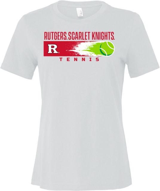 Rutgers Bella + Canvas Womens Relaxed Cotton T Shirt Rutgers - Tennis Flying Ace - ONLINE ONLY,