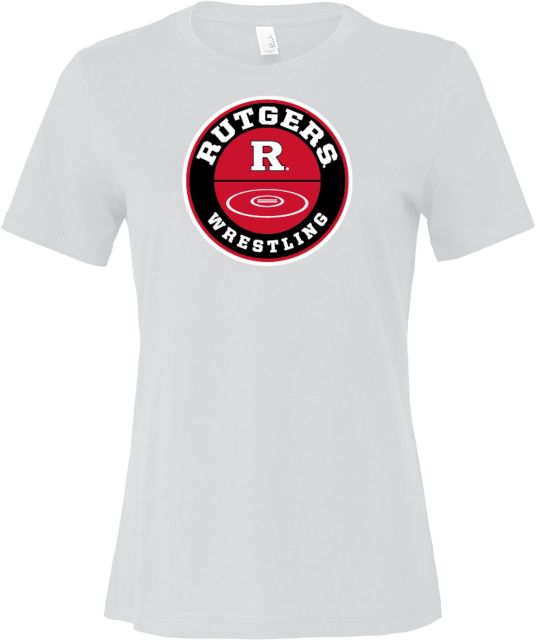 Rutgers Bella + Canvas Womens Relaxed Cotton T Shirt Rutgers - Wrestling Underhook - ONLINE ONLY,