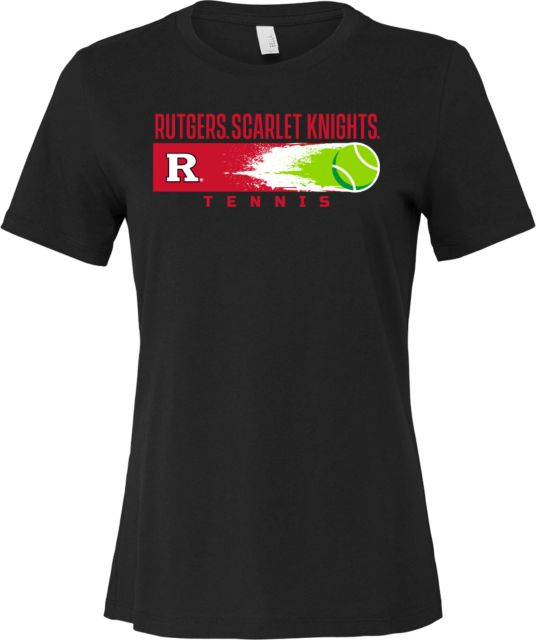 Rutgers Bella + Canvas Womens Relaxed Cotton T Shirt Rutgers - Tennis Flying Ace - ONLINE ONLY,