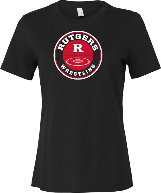 Rutgers Bella + Canvas Womens Relaxed Cotton T Shirt Rutgers - Wrestling Underhook - ONLINE ONLY,