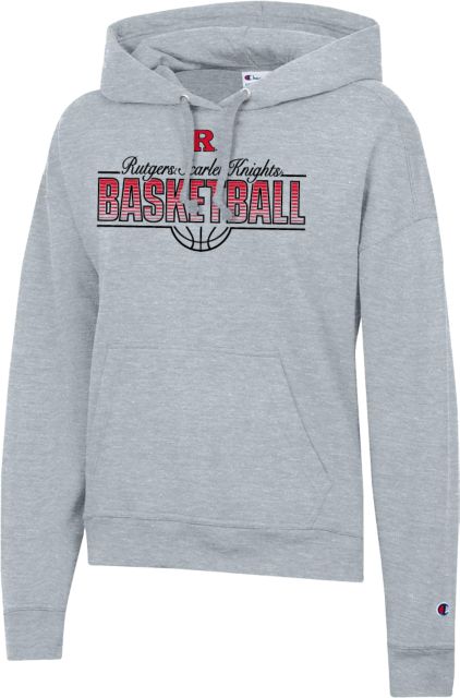 Rutgers Champion Womens Powerblend Pullover Hood Rutgers - Scarlet Knights Basketball Skyhook - ONLINE ONLY,