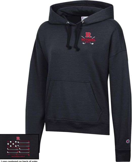 Rutgers Champion Womens Powerblend Pullover Hood Rutgers - Golf Hit the Pin - ONLINE ONLY,