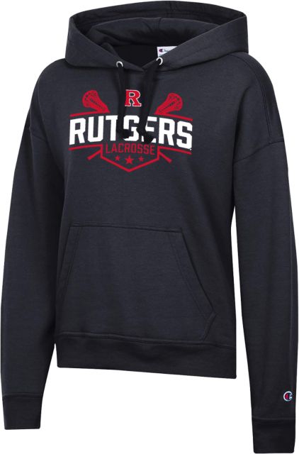Rutgers Champion Womens Powerblend Pullover Hood Rutgers - Lacrosse Arched Stix - ONLINE ONLY,