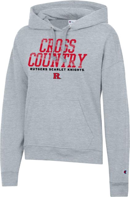 Rutgers Champion Womens Powerblend Pullover Hood Rutgers - Scarlet Knights Cross Country - ONLINE ONLY,