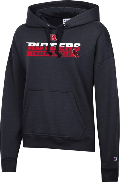 Rutgers Champion Womens Powerblend Pullover Hood Rutgers - Track and Field Finish Line - ONLINE ONLY,