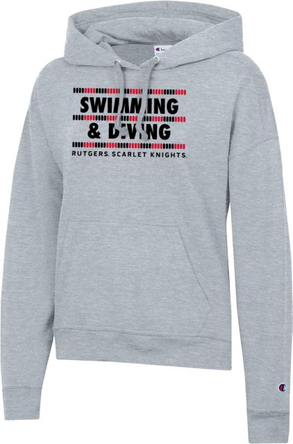 Rutgers Champion Womens Powerblend Pullover Hood Rutgers - Scarlet Knights Swim and Dive - ONLINE ONLY,