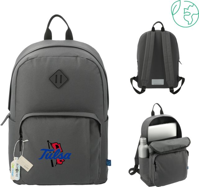 Tulsa Repreve Ocean Everyday 15 inch Computer Backpack Athletic Mark - ONLINE ONLY