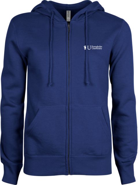 Everglades University ENZA Womens Fleece Full Zip Hoodie Everglades UniversityA Trademark - ONLINE ONLY