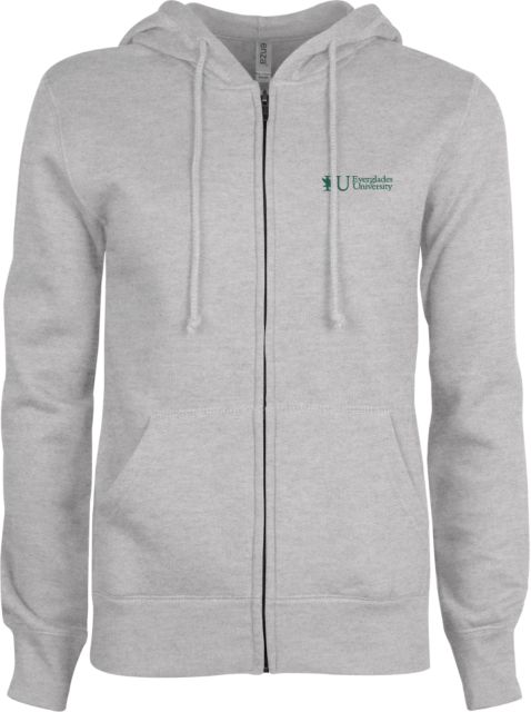 Everglades University ENZA Womens Fleece Full Zip Hoodie Everglades UniversityA Trademark - ONLINE ONLY