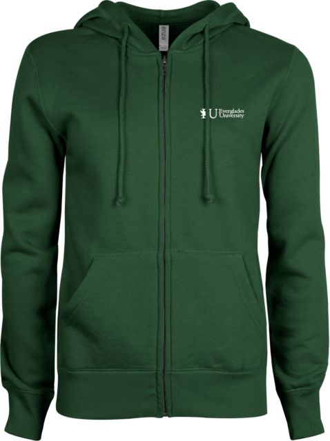 Everglades University ENZA Womens Fleece Full Zip Hoodie Everglades UniversityA Trademark - ONLINE ONLY