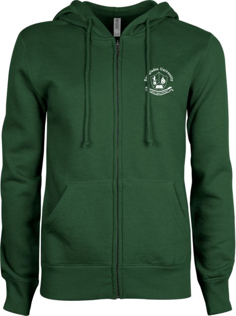 Everglades University ENZA Womens Fleece Full Zip Hoodie Everglades University SealA Trademark - ONLINE ONLY