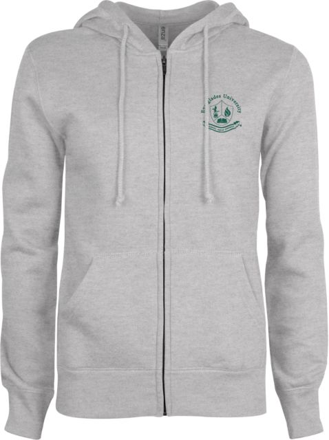Everglades University ENZA Womens Fleece Full Zip Hoodie Everglades University SealA Trademark - ONLINE ONLY