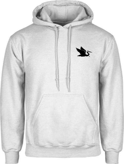 Everglades University Fleece Hoodie Everglades University EgretA Mascot Trademark - ONLINE ONLY