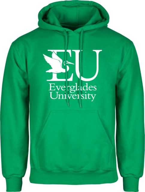 Everglades University® Fleece Hoodie EU Stacked Logo - ONLINE ONLY
