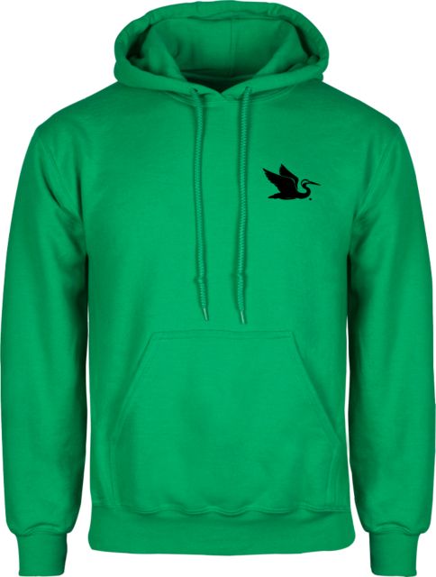 Everglades University Fleece Hoodie Everglades University EgretA Mascot Trademark - ONLINE ONLY