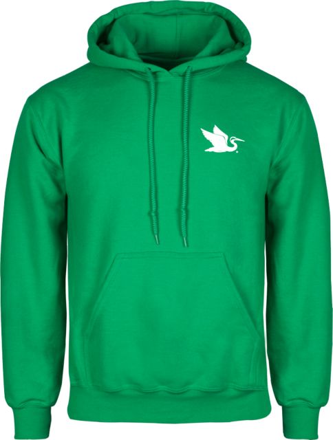 Everglades University Fleece Hoodie Everglades University EgretA Mascot Trademark - ONLINE ONLY