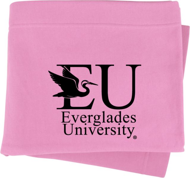 Everglades University Sweatshirt Blanket EU with Egret Everglades UniversityA Vertical Trademark - ONLINE ONLY