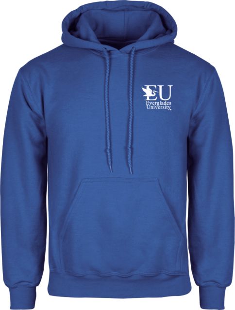 Everglades University Fleece Hoodie EU with Egret Everglades UniversityA Vertical Trademark - ONLINE ONLY