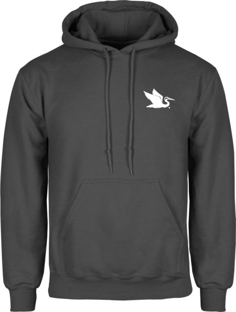 Everglades University Fleece Hoodie Everglades University EgretA Mascot Trademark - ONLINE ONLY