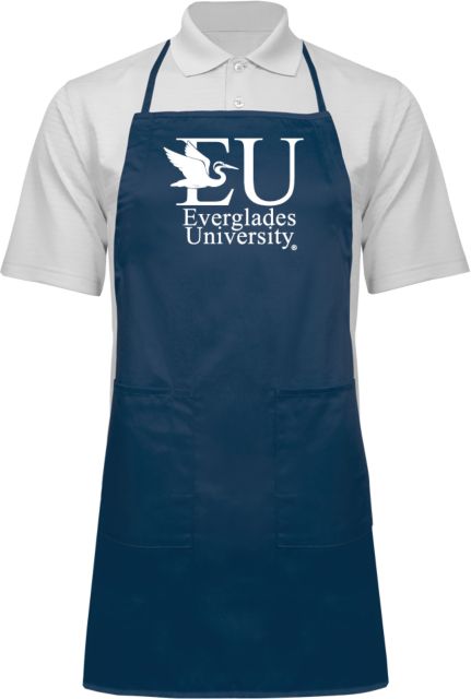 Everglades University Full Length Apron EU with Egret Everglades UniversityA Vertical Trademark - ONLINE ONLY