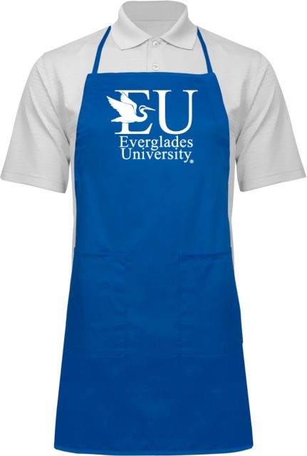 Everglades University Full Length Apron EU with Egret Everglades UniversityA Vertical Trademark - ONLINE ONLY