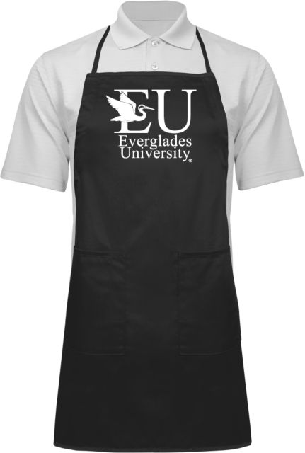 Everglades University Full Length Apron EU with Egret Everglades UniversityA Vertical Trademark - ONLINE ONLY