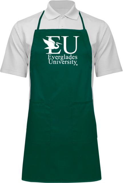 Everglades University Full Length Apron EU with Egret Everglades UniversityA Vertical Trademark - ONLINE ONLY