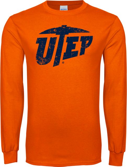 UTEP Long Sleeve T-Shirt Primary University Mark Distressed - ONLINE ONLY