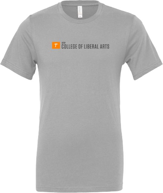 UTEP Bella + Canvas Jersey Cotton T Shirt UTEP College of Liberal Arts - ONLINE ONLY