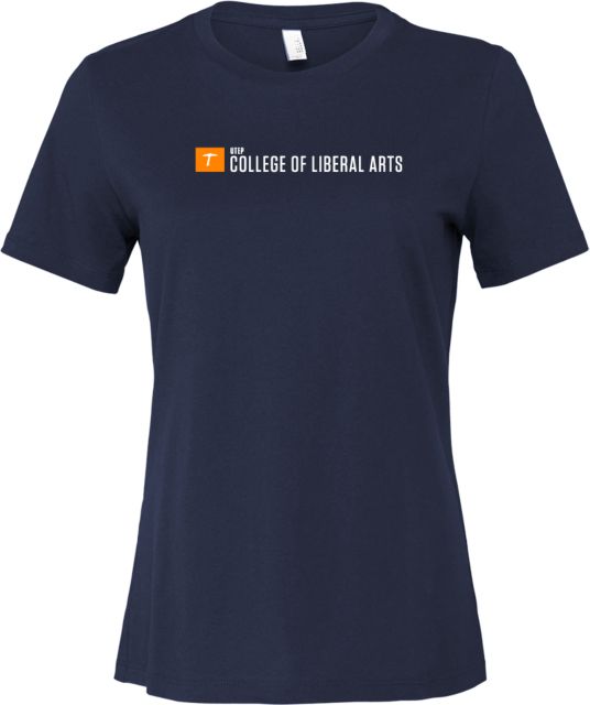 UTEP Bella + Canvas Womens Relaxed Cotton T Shirt UTEP College of Liberal Arts - ONLINE ONLY