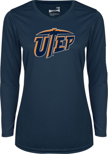 UTEP Ladies Syntrel Performance Longsleeve Shirt Primary University Mark - ONLINE ONLY
