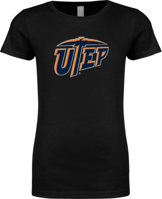 UTEP Youth Girls Black Fashion Fit T-Shirt Primary University Mark - ONLINE ONLY