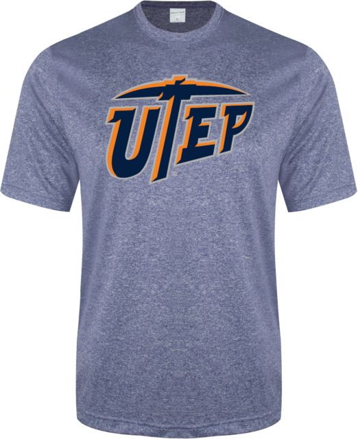 University of Texas El Paso UTEP Columbia Tamiami Performance Navy Short Sleeve Shirt Miners Pick | Large