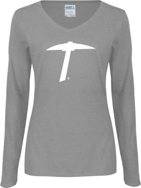 UTEP Ladies Long Sleeve V Neck T-Shirt Miners Pick - ONLINE ONLY