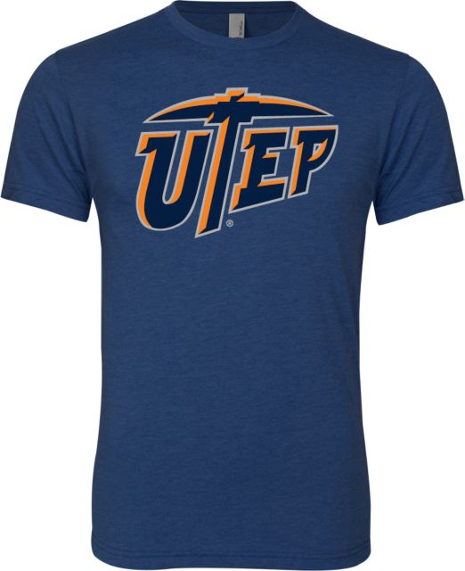 UTEP Next Level Vintage Navy Tri Blend Crew Primary University