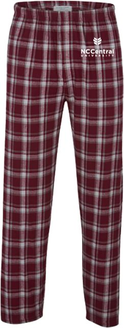 North Carolina Central Boxercraft Heritage Unisex Flannel Pajama Pant NC Central University Mark Stacked - ONLINE ONLY