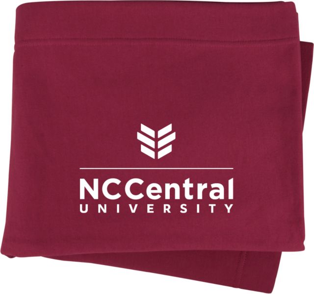 North Carolina Central Sweatshirt Blanket NC Central University Mark Stacked - ONLINE ONLY