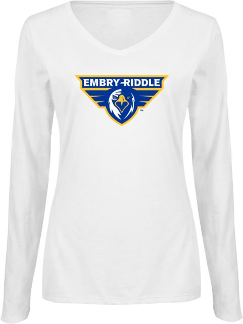 Embry Riddle Prescott Ladies Long Sleeve V Neck Tee Athletic Mark - ONLINE ONLY