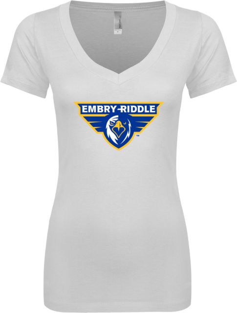 Embry Riddle Prescott Next Level Ladies Junior Fit Ideal V Tee Athletic Mark - ONLINE ONLY