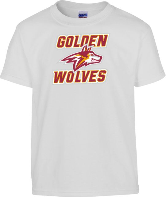 Alvernia Youth T Shirt Golden Wolves with Wolf Head - ONLINE ONLY