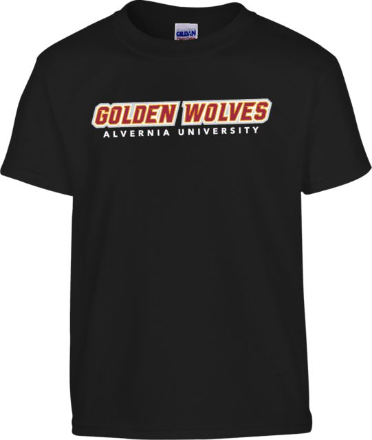 Alvernia Youth T Shirt Golden Wolves Wordmark - ONLINE ONLY