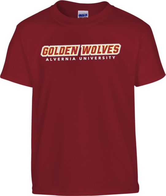 Alvernia Youth T Shirt Golden Wolves Wordmark - ONLINE ONLY